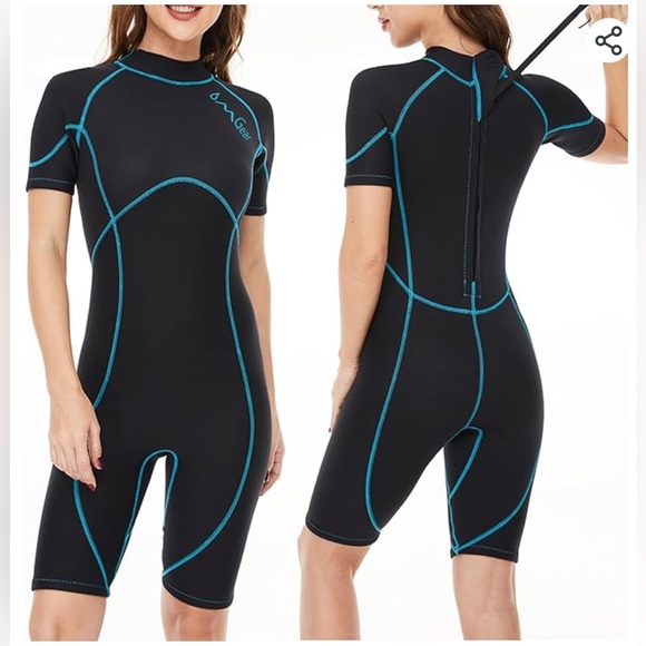 OMGear Wetsuit Women 3mm Neoprene Dive Snorkeling Dive Wet Suit Size Small - Picture 1 of 9